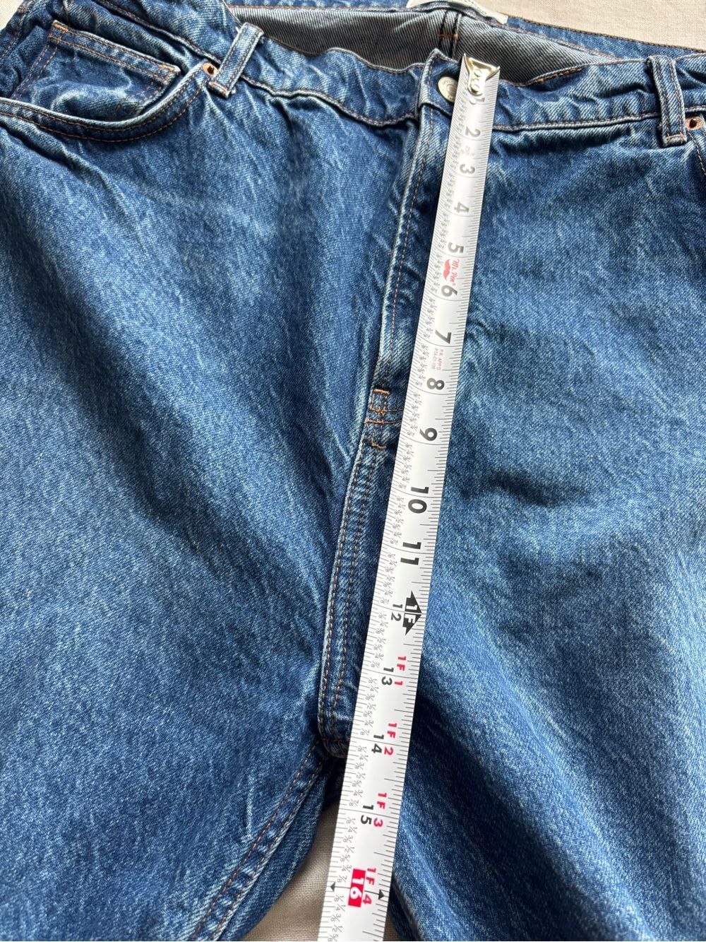 Reformation Abby High Rise Straight Leg Jeans Medium Wash Size 33 - Picture 10 of 12